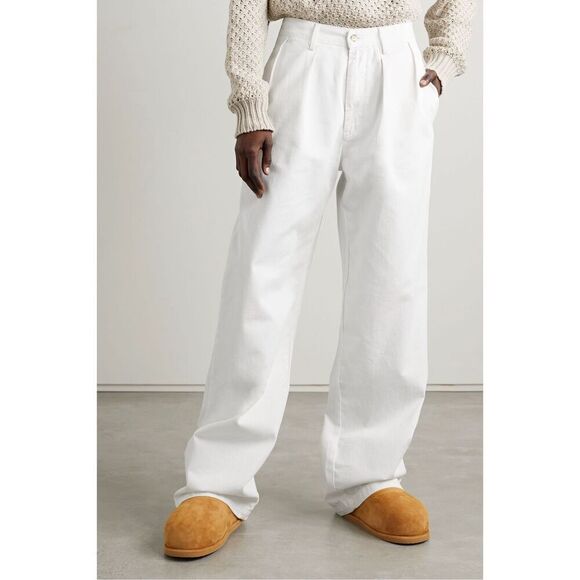 Denimist Women's White Wide Leg Relaxed Blair Double Pleated Pant Size 32 NWOT - Picture 7 of 14